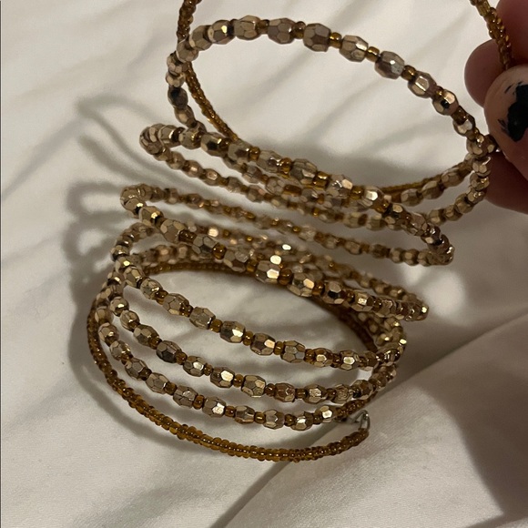 Jewelry - Gold Beaded Bangle Set